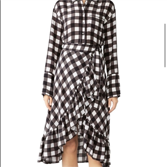 Marissa Webb Gingham Plaid Wrap Dress Xsmall - Picture 2 of 11